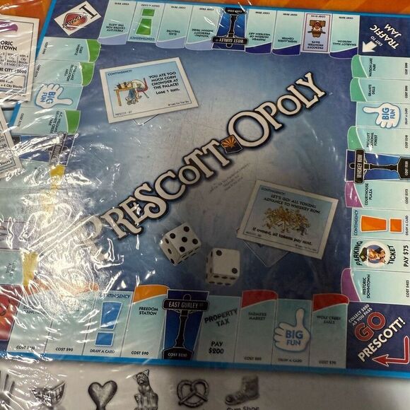 Prescottopoly Board Game Monopoly Arizona City Prescott-Opoly Custom Rare Sealed - Picture 5 of 5